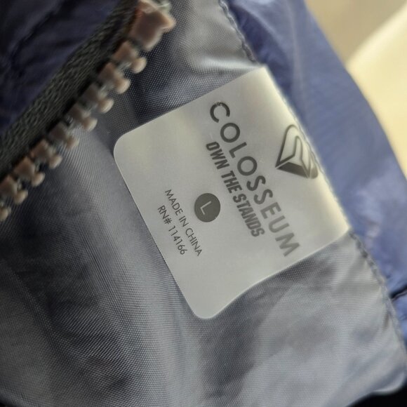 Penn State Jacket Womens Large Blue Windbreaker Colosseum Full Zip Vented Light - Picture 9 of 11